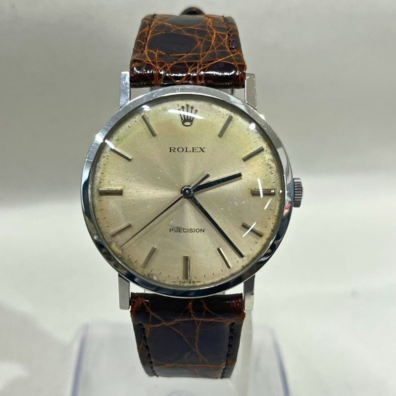 ROLEX ロレックス PRECISION プレジョン 34.110 腕時計メンズ 手巻き ホワイト文字盤 動作品 【中古】 22605K306