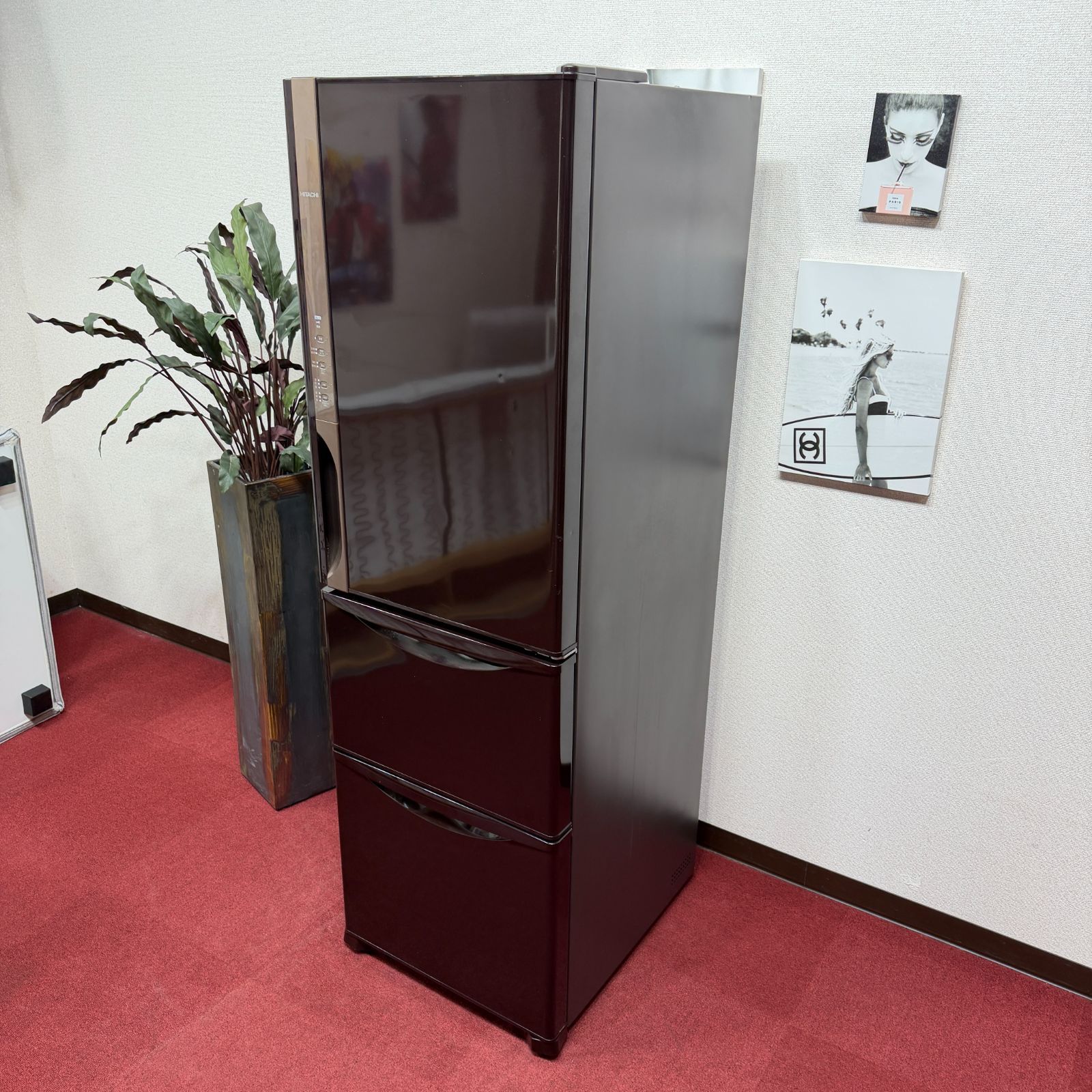 東京23区送料無料 超美品2017年製日立3ドア冷蔵庫 315L製氷機有 分解