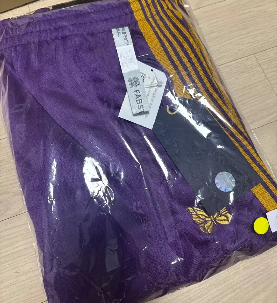新品) NEEDLES HDトラックパンツ POLICE SMOOTH PURPLE S