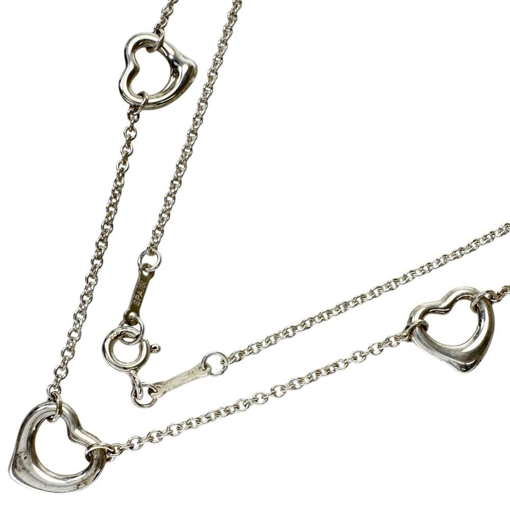 【TIFFANY&Co./ティファニー】オープンハート 3P ネックレス シルバー925 4.5g 40cm レディース 【中古】【真子質店】【GD】