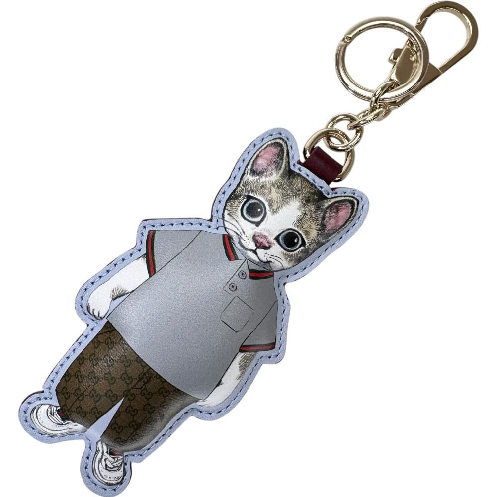 GUCCI/グッチ】ボリスキャット 猫モチーフ キーホルダー GGスプリーム