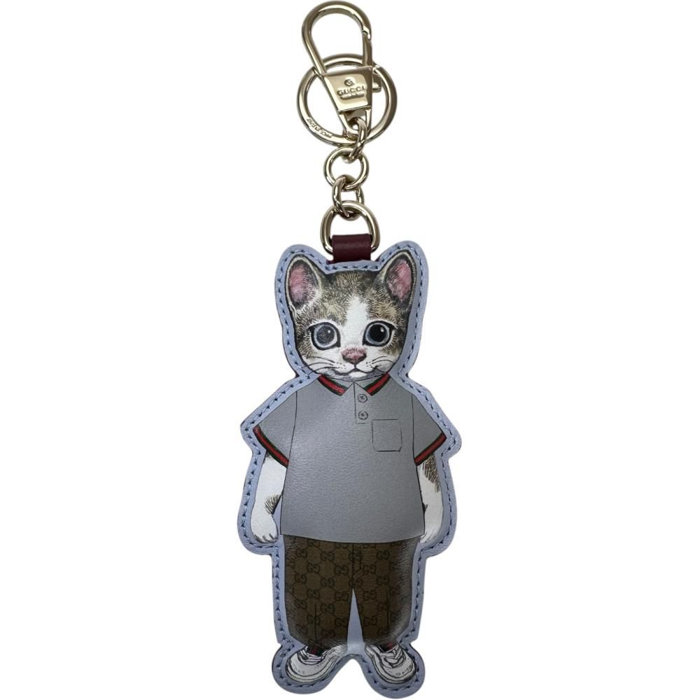 GUCCI/グッチ】ボリスキャット 猫モチーフ キーホルダー GGスプリーム