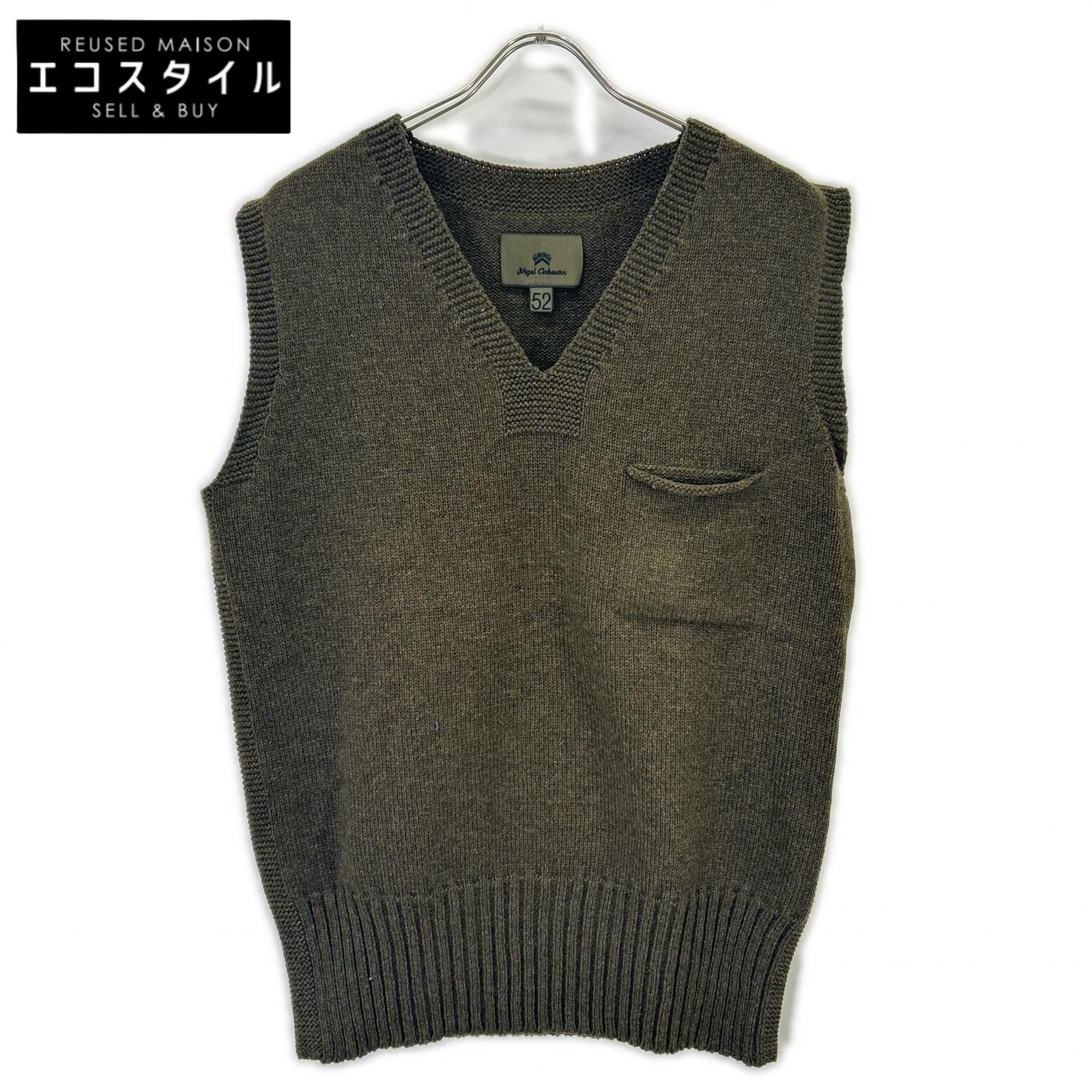ナイジェルケーボン コットンベスト オリーブ カーキ 48(M) NIGEL CABOURN ナイジェルケーボン 8080040002 カーキ イベリコウール
