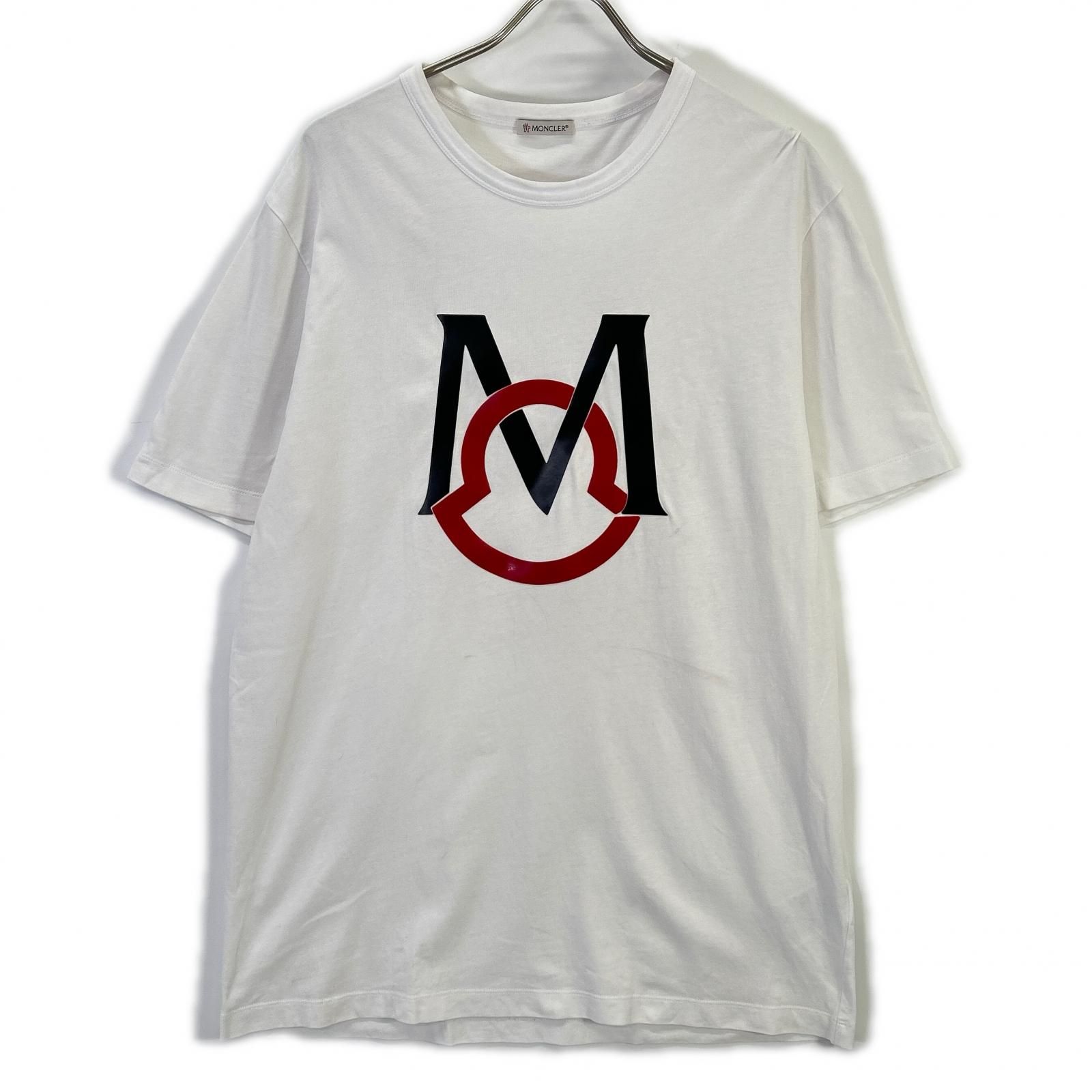 MONCLER モンクレール 20年製 ホワイト MAGLIA プリントTシャツ XL 
