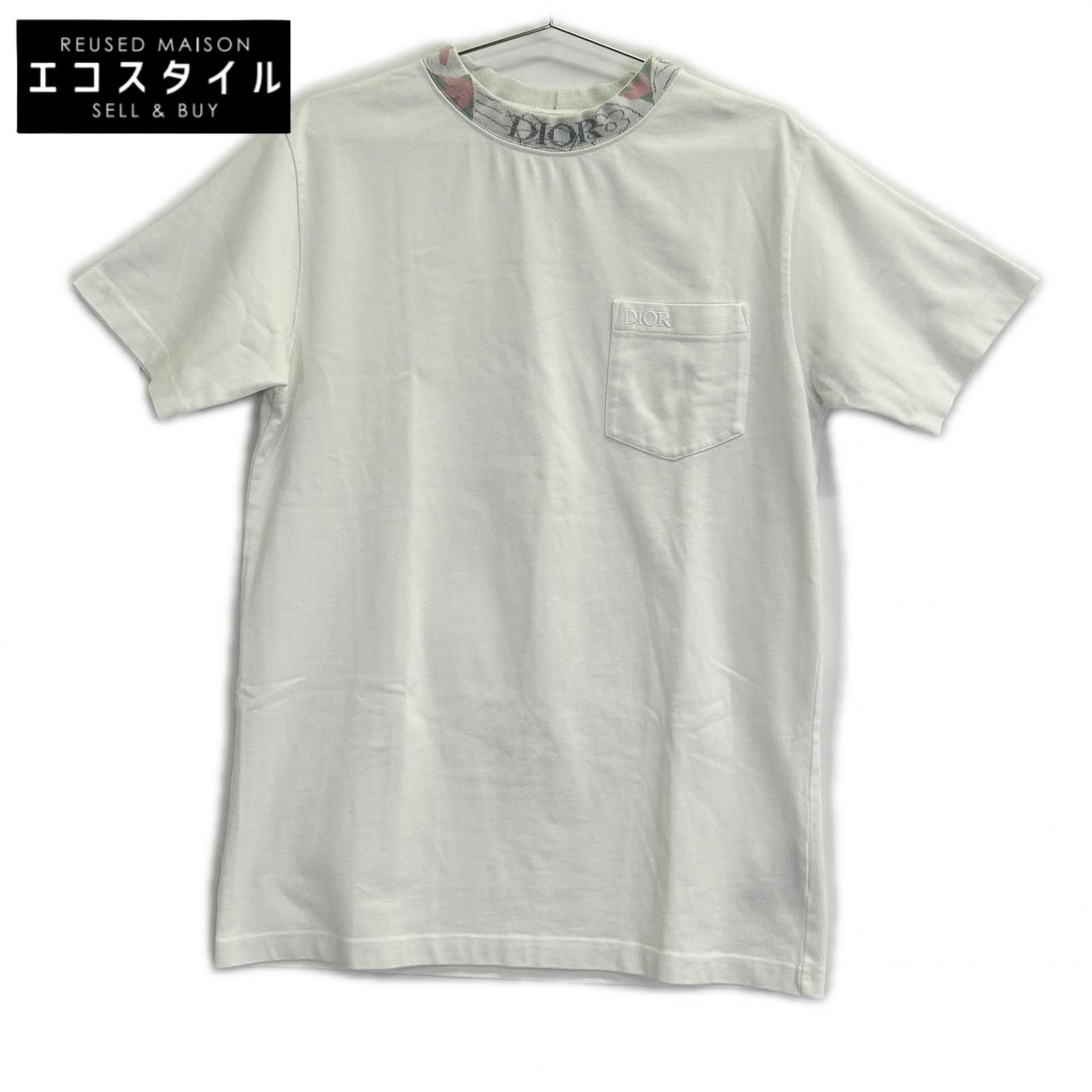Dior HOMME　ディオールオム　383J644A0554 ネックデザイン刺繍ロゴ 胸ポケットTシャツ　XXS
