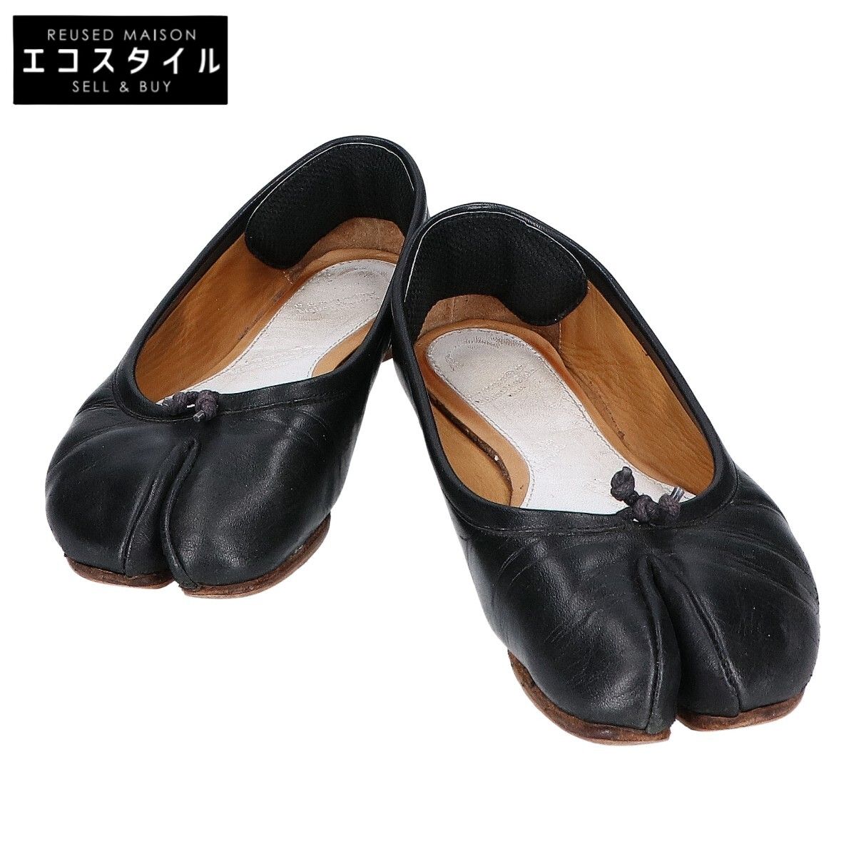 Maison Margiela　メゾンマルジェラ　レザー 足袋 フラットパンプス　38