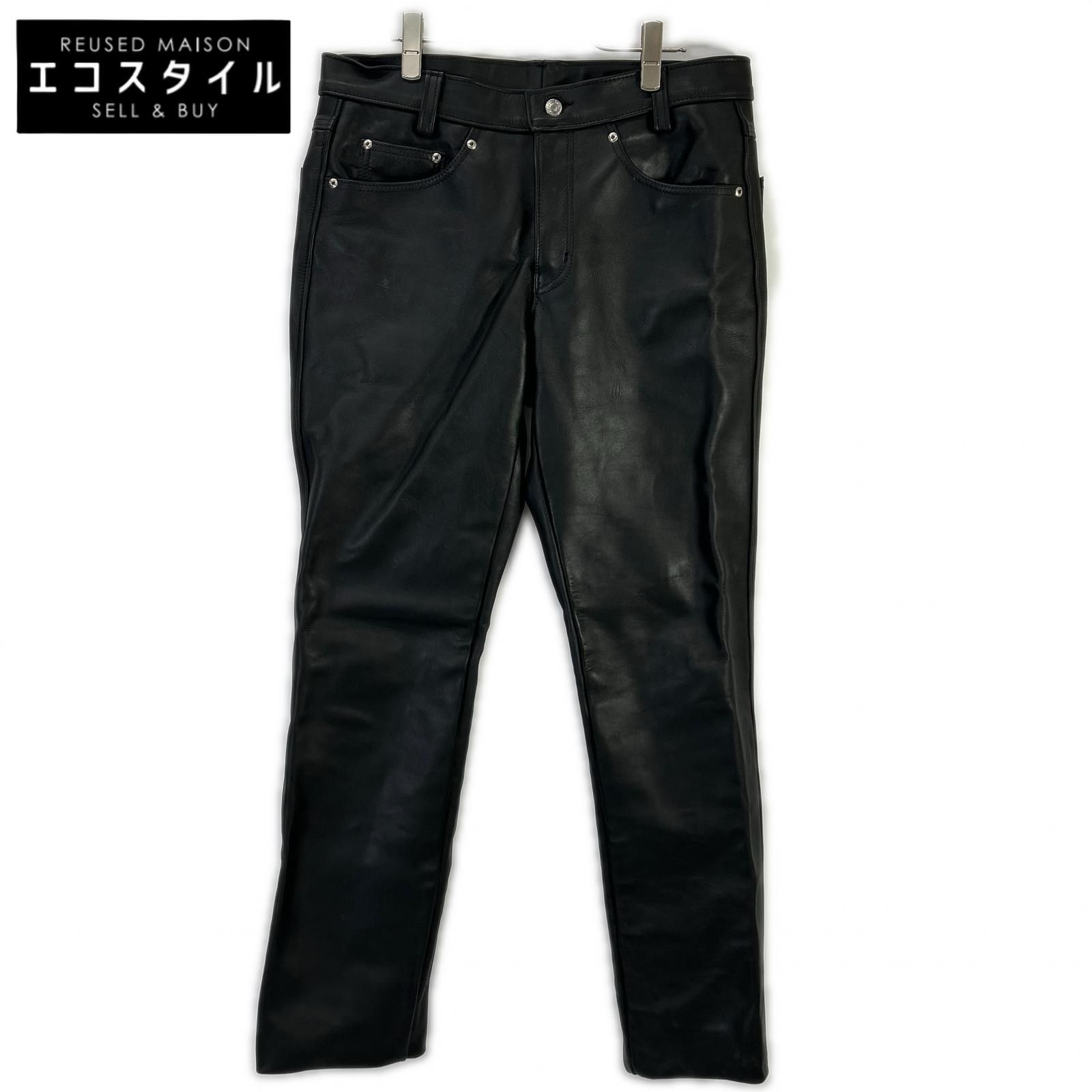 SCHOTT　ショット　600US 7449 USA製 ブラック カウステアハイド LEATHER PANTS NEW FIT/レザーパンツ　34