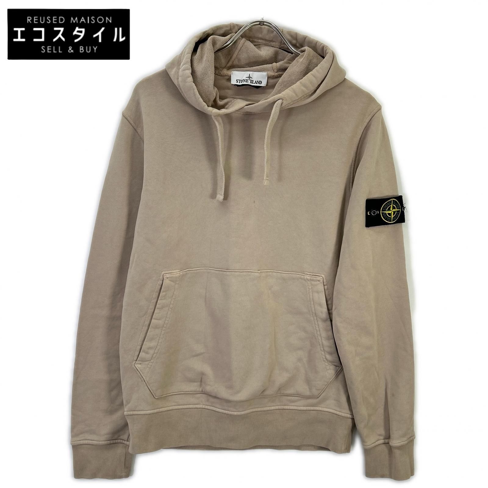 STONE ISLAND　ストーンアイランド　101564151 サンド アームパッチプルオーバーオパーカー　M