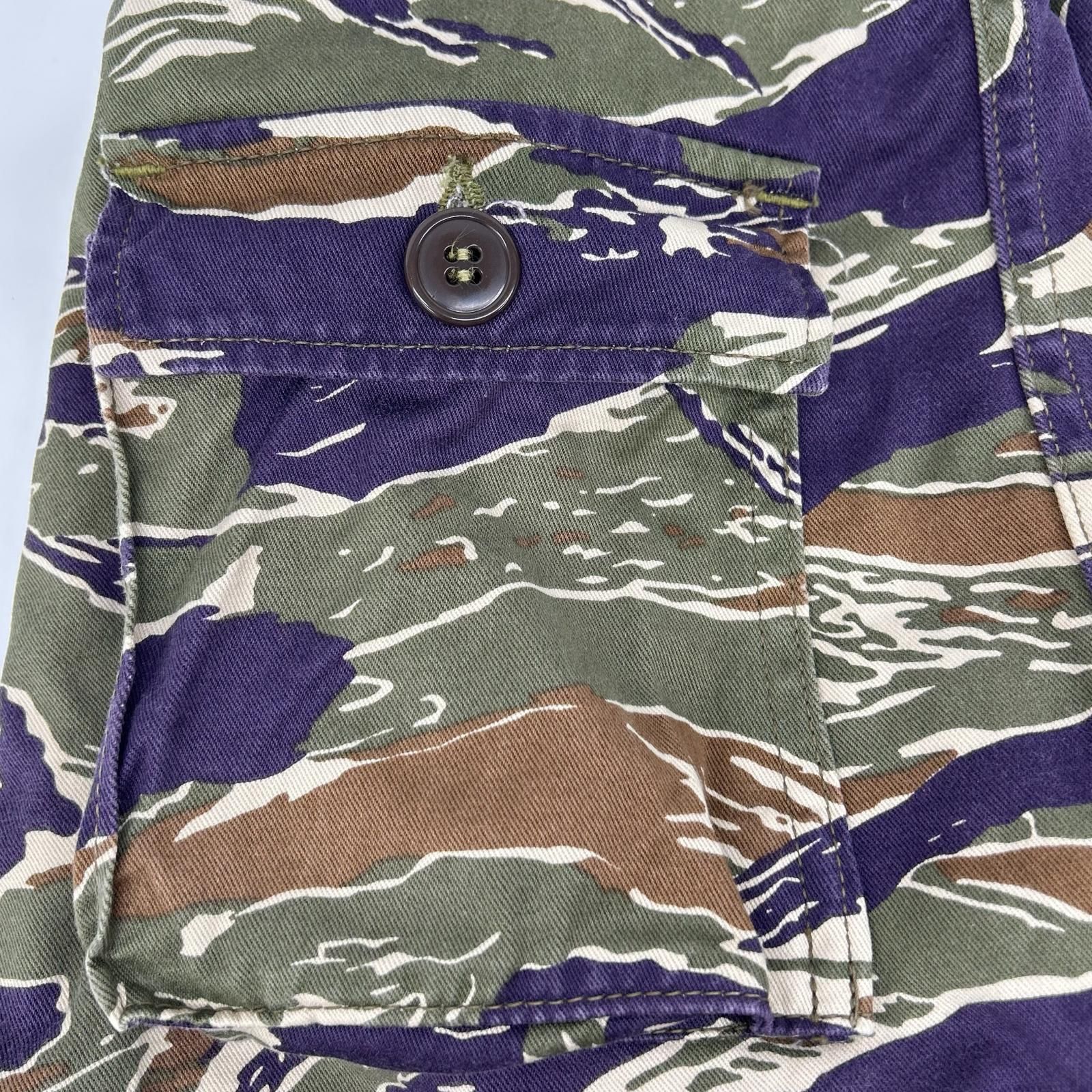 THE REAL MCCOY'S ザリアルマッコイズ パープル×カーキ タイガーカモ カーゴパンツ W28-30 THE REAL MCCOY'S ザリアルマッコイズ パープル×カーキ タイガーカモ