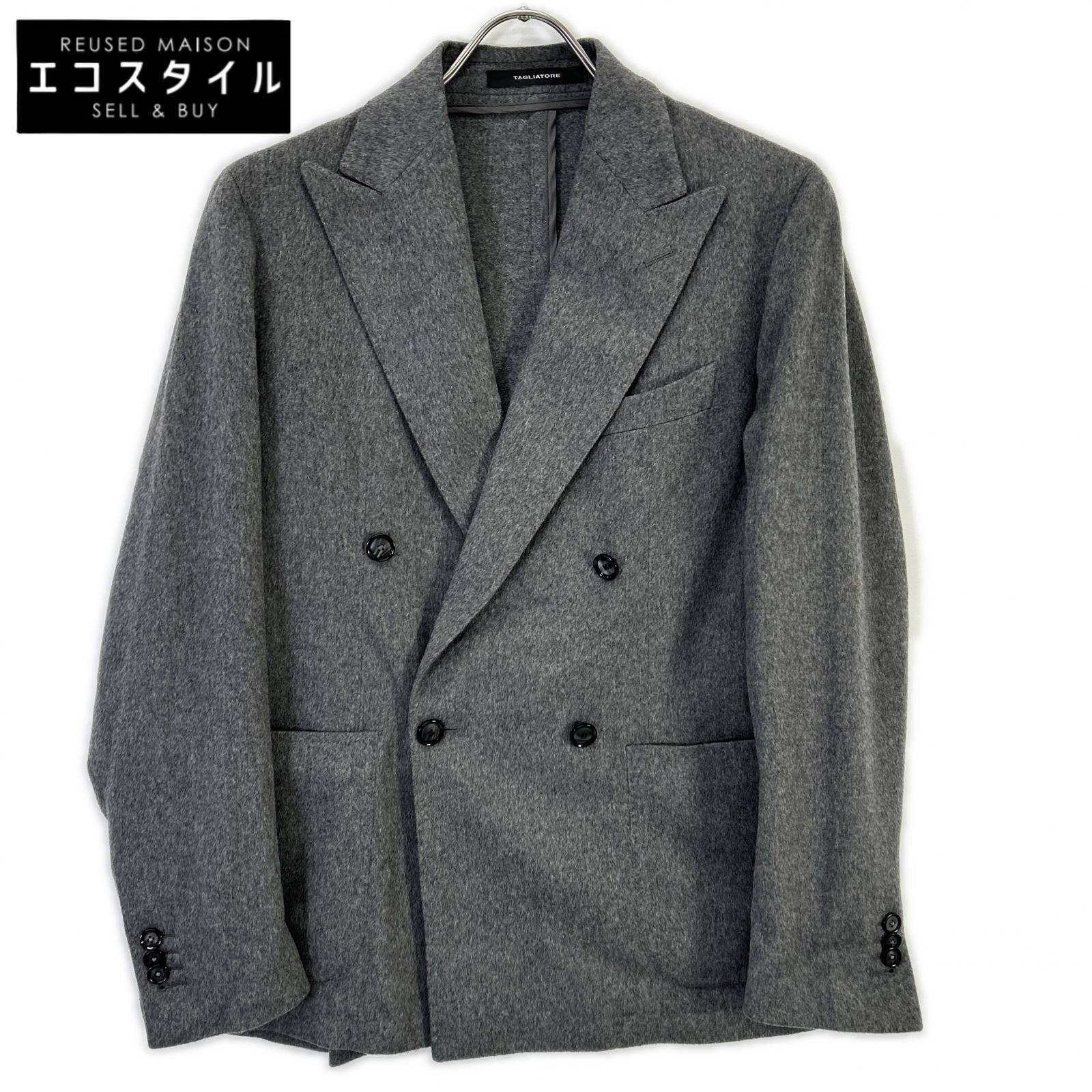 豊富な，定番 TAGLIATORE タリアトーレ G-WESTON2DK グレー カシミヤ
