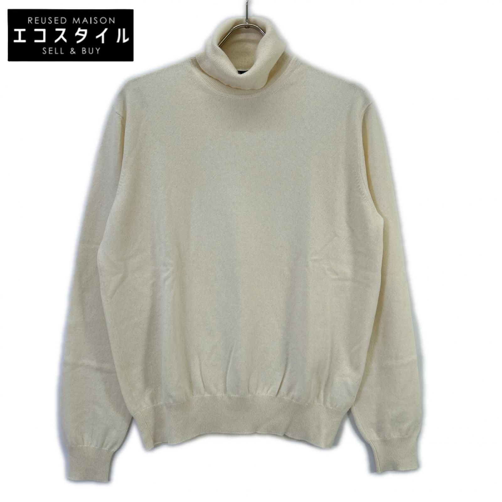 Loro Piana　ロロピアーナ　FAF3792 アイボリー ベビーカシミヤ タートルネック ニット　48