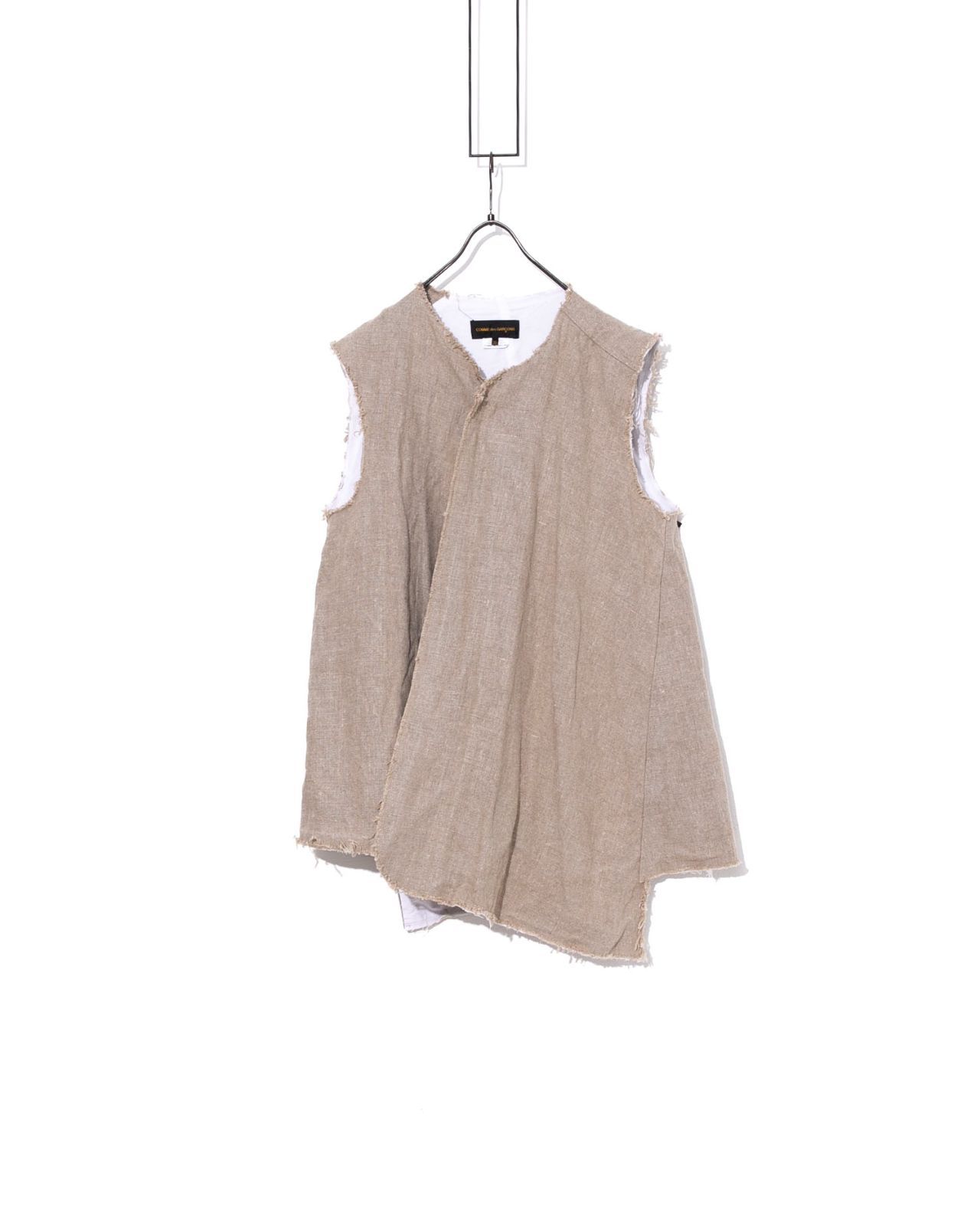 2026 SS COMME des GARÇONS リネンベスト ベージュ 完売 COMME des GARCONS コムデギャルソン リネン変形ベストGQ-J033 - メルカリ