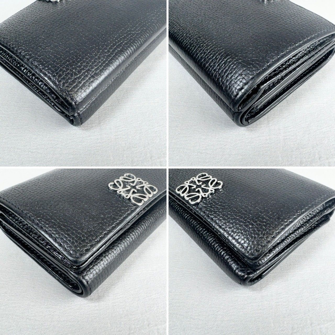 美品】LOEWE ロエベ アナグラム トライフォールド Wホック コンパクト 