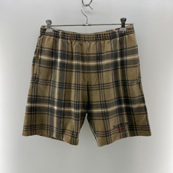 【中古】Supreme 21ss Plaid Short ブラウン サイズS　シュプリーム[24]