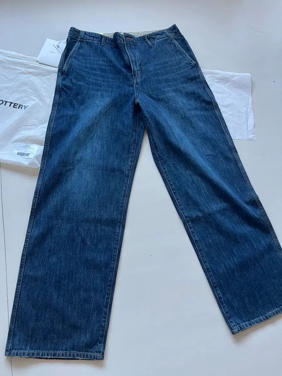 ポッタリー ワン ウォッシュ ワイド デニムパンツ(新品 34)