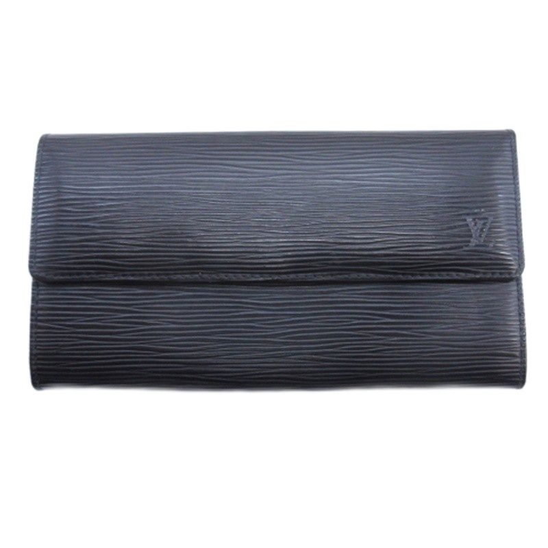 ルイヴィトン LOUIS VUITTON エピ ポルトモネ クレディ 二つ折り 長財布 ブラック M63592