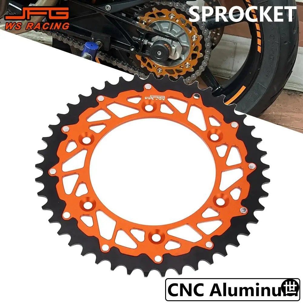 オートバイアクセサリー リアチェーンスプロケット 42T 45T 48T 50T 52T KTM EXC SX XCW EXCF SXF MXC LC4 SMC SMR 125-525 JFG用