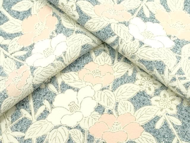 平和屋着物▽上質な小紋　単衣　枝花文　たたき染め　正絹　逸品　CABF6503ou 25,350円