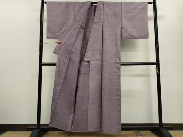 平和屋着物▽上質な紬　単衣　霞文　正絹　逸品　CABF3160ze
