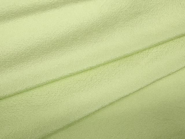 平和屋着物▽上質な色無地　単衣　若芽色　正絹　逸品　DABE4682az