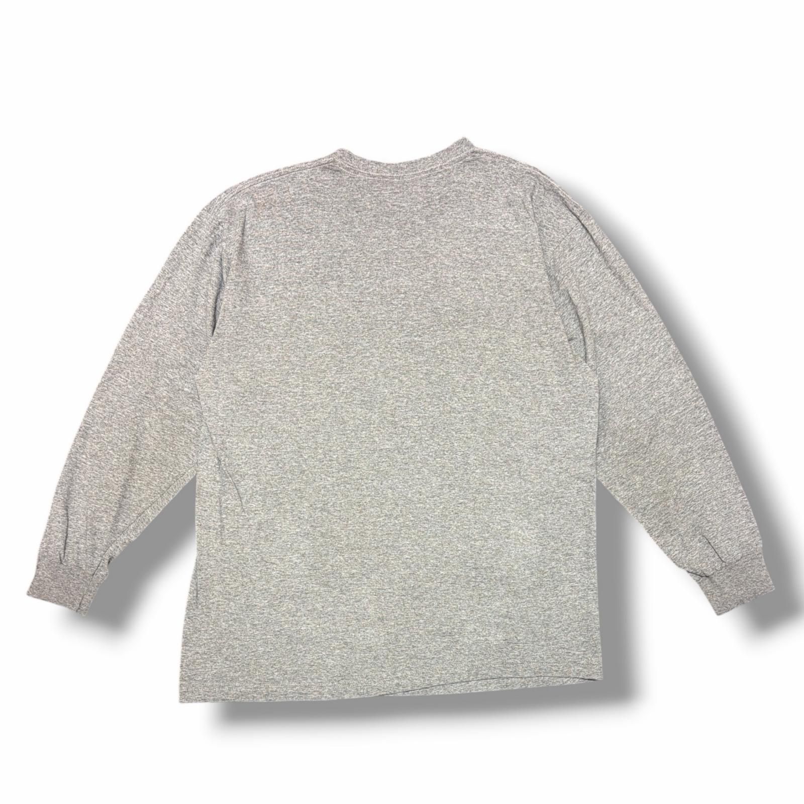 STUSSY ロゴ長袖Tシャツ カットソー 紺タグ ステューシー グレー L 