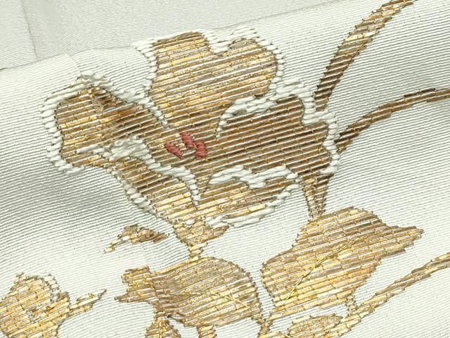 平和屋着物▽訪問着 単衣 竹屋町刺繍 地紙草花文 金糸