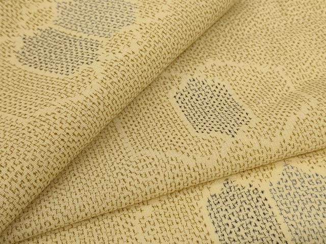 平和屋着物＊夏物　紗紬　亀甲文　三越扱い　正絹　逸品　AABJ2452jd