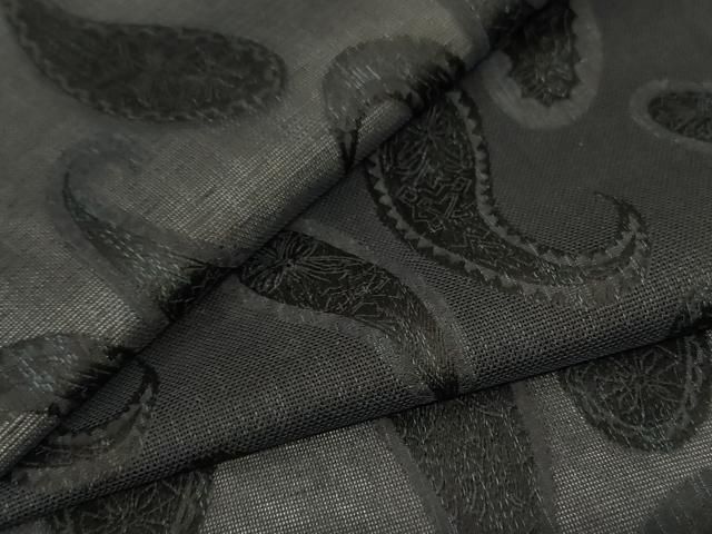 平和屋着物＊夏物　小紋　紗　ペイズリー　正絹　逸品　AABJ2479jd