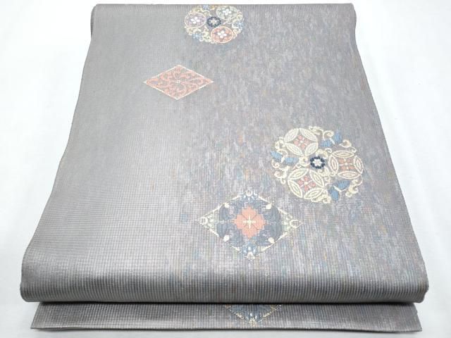 平和屋着物＊夏物　六通柄袋帯　菱花丸文　金銀糸　正絹　逸品　CABG9988fb 22,750円