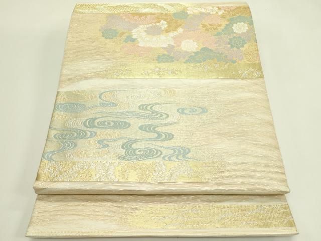 平和屋着物＊夏物　六通柄袋帯　霞に納経文様　金銀糸　正絹　逸品　CABH5717rv