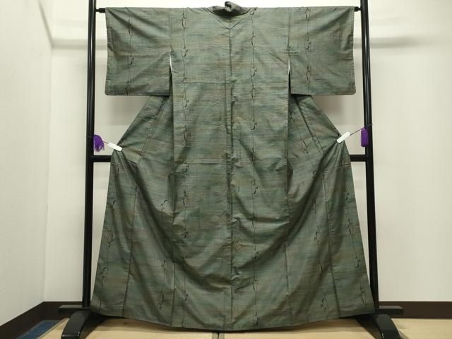 平和屋着物●本場大島紬　9マルキ　草木間道　正絹　逸品　CABG4647gh