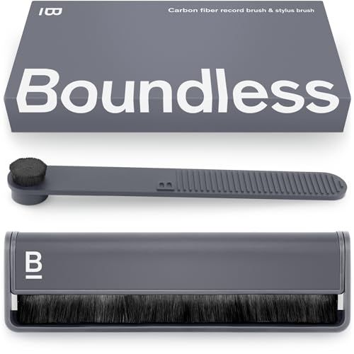 Boundless Audio レコードクリーナー 2点 セット ? カーボンファイバー製 静電気防止 レコード用ブラシ＆レコード針クリーナー ブラシ付きt