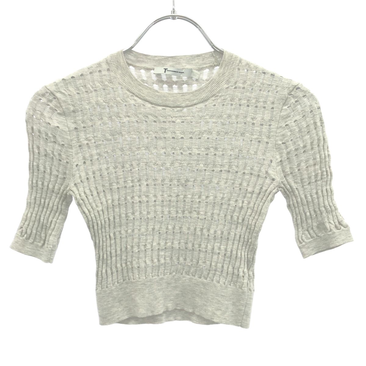 T by ALEXANDER WANG ティーバイ アレキサンダーワン メッシュニットトップス&スカート セットアップ グレー XS