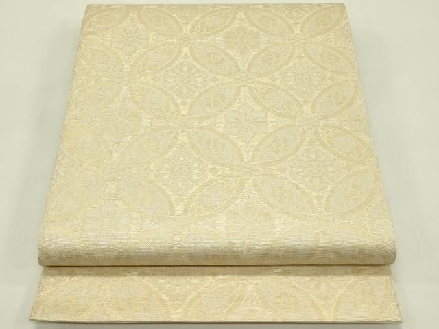 平和屋着物＊夏物　全通柄袋帯　七宝花文　金銀糸　正絹　逸品　未使用　CABH5801rv