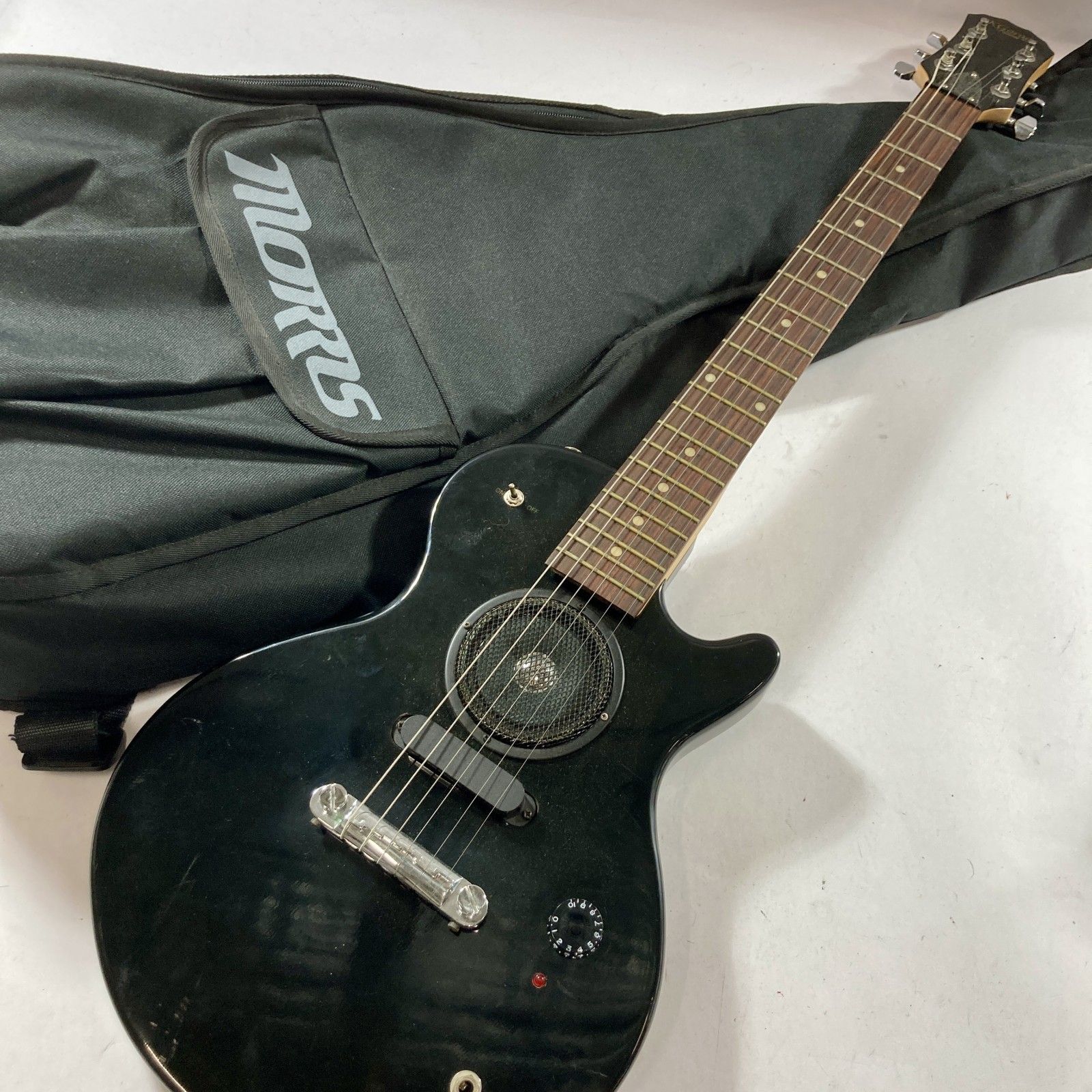 ☆ K-Garage Kガレージ アンプ内蔵 ミニギター ブラック 弦楽器 ソフト