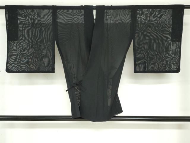 平和屋着物▽道中着　スリーシーズン　春夏秋　塵除け　風景文　黒地　正絹　逸品　DABF1877ud
