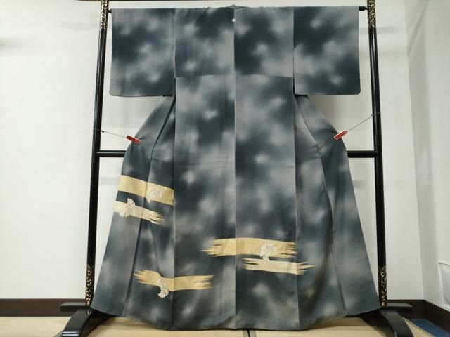 平和屋着物●訪問着　駒刺繍　霞舞花文　暈し染め　金銀彩　正絹　逸品　CABG1091yc 30,420円