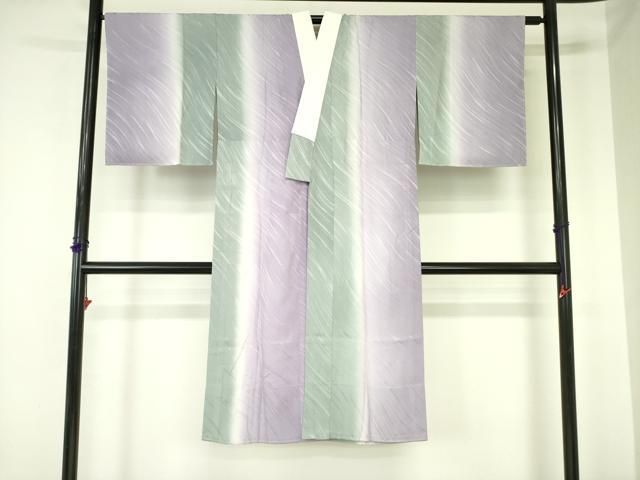 平和屋着物●長襦袢　無双仕立て　斜縞地紋　暈し染め　やまと誂製　正絹　逸品　未使用　DABF3999op
