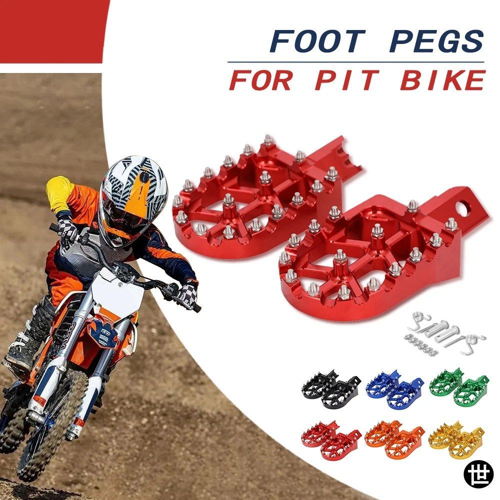 オートバイフットペグ カラフル フットレスト フットペグ ホンダ CRF XR 50 70 110 M2R SDG DHZ SSR KAYO ピットバイク用