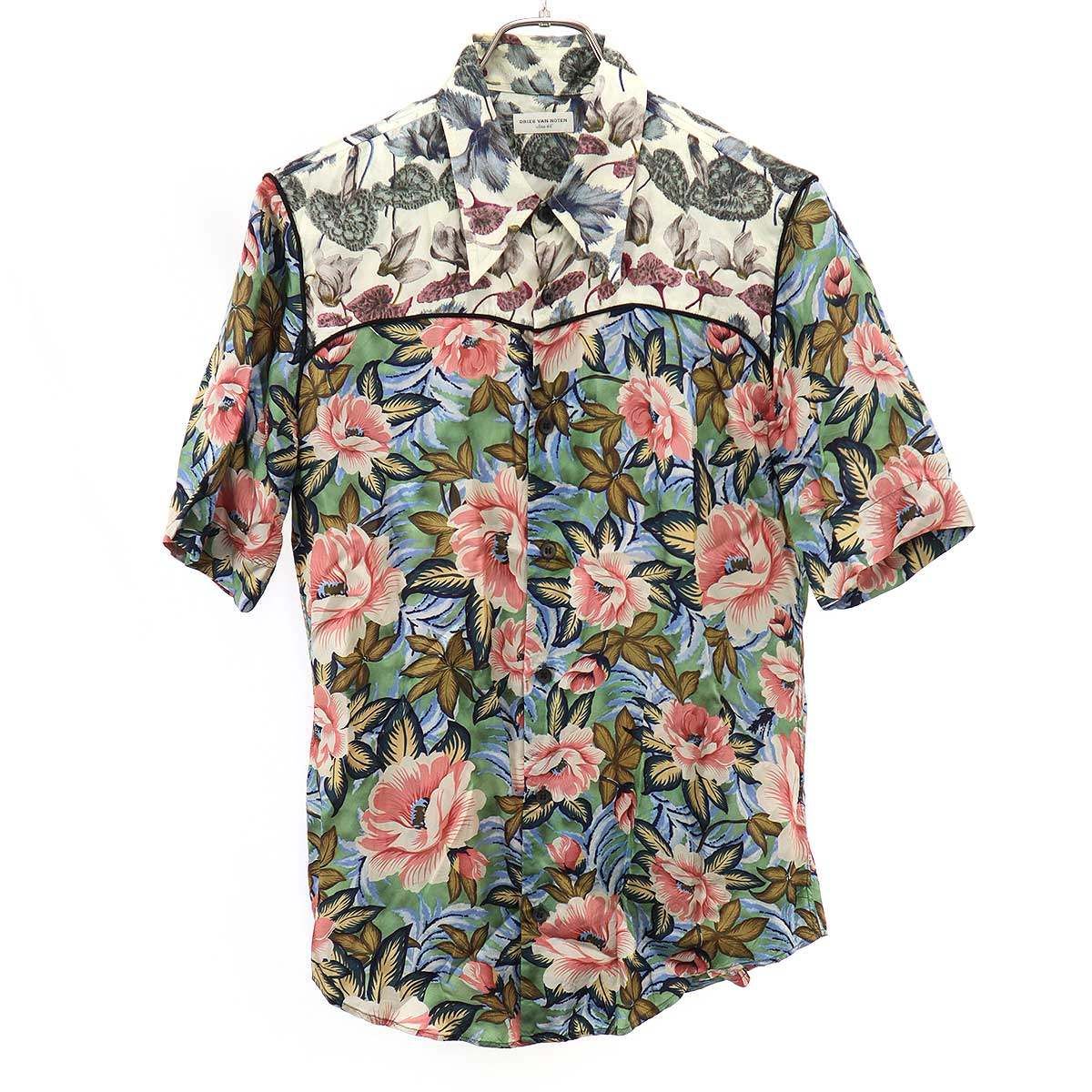 Dries van noten ドリス　フラワープリントハイネックシャツ　34 DRIES VAN NOTEN ドリスヴァンノッテン 14SS フラワープリント