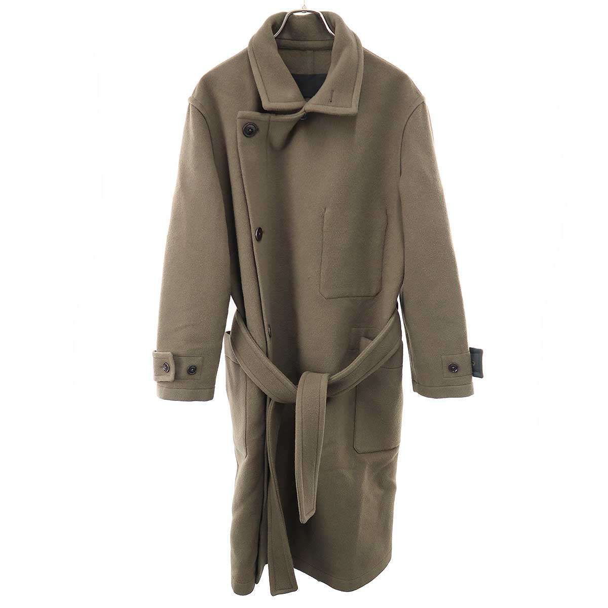 LEMAIRE ルメール WRAP COAT ウールラップロングコート CO1037 LF1116 カーキ XXS 103,675円