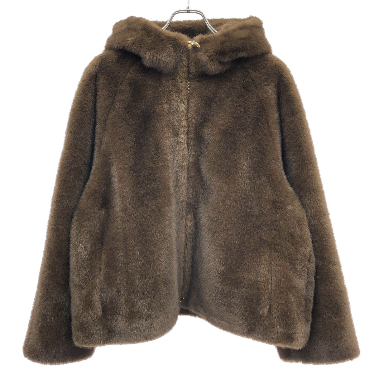 MY WHITE マイホワイト 23AW フェイクファー フーデッドジャケット ブルゾン 23-020-510-0019 ブラウン U