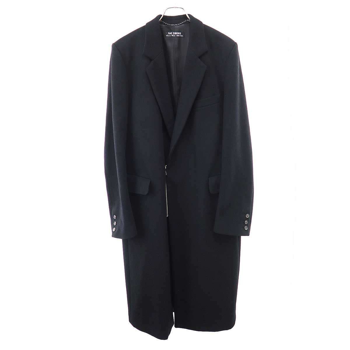 RAF SIMONS ラフシモンズ 1999AW メルトンウールジップチェスターコート ブラック 50
