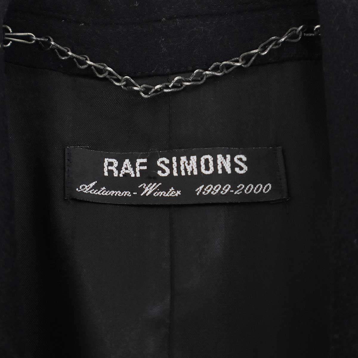 RAF SIMONS ラフシモンズ 1999AW メルトンウールジップチェスターコート ブラック 50