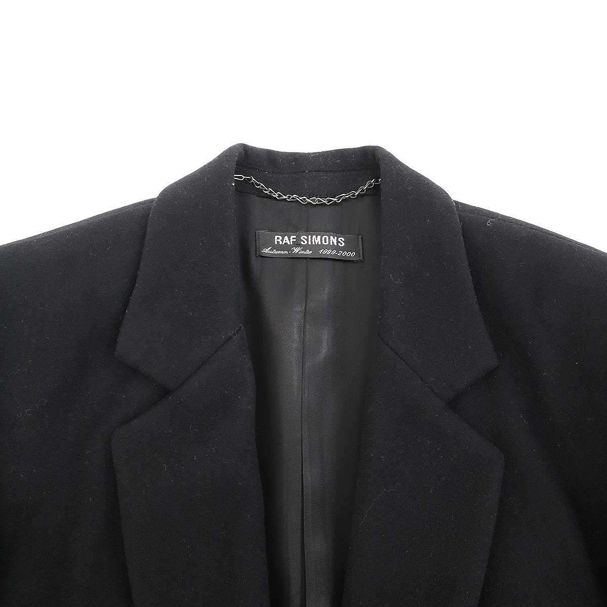RAF SIMONS ラフシモンズ 1999AW メルトンウールジップチェスターコート ブラック 50