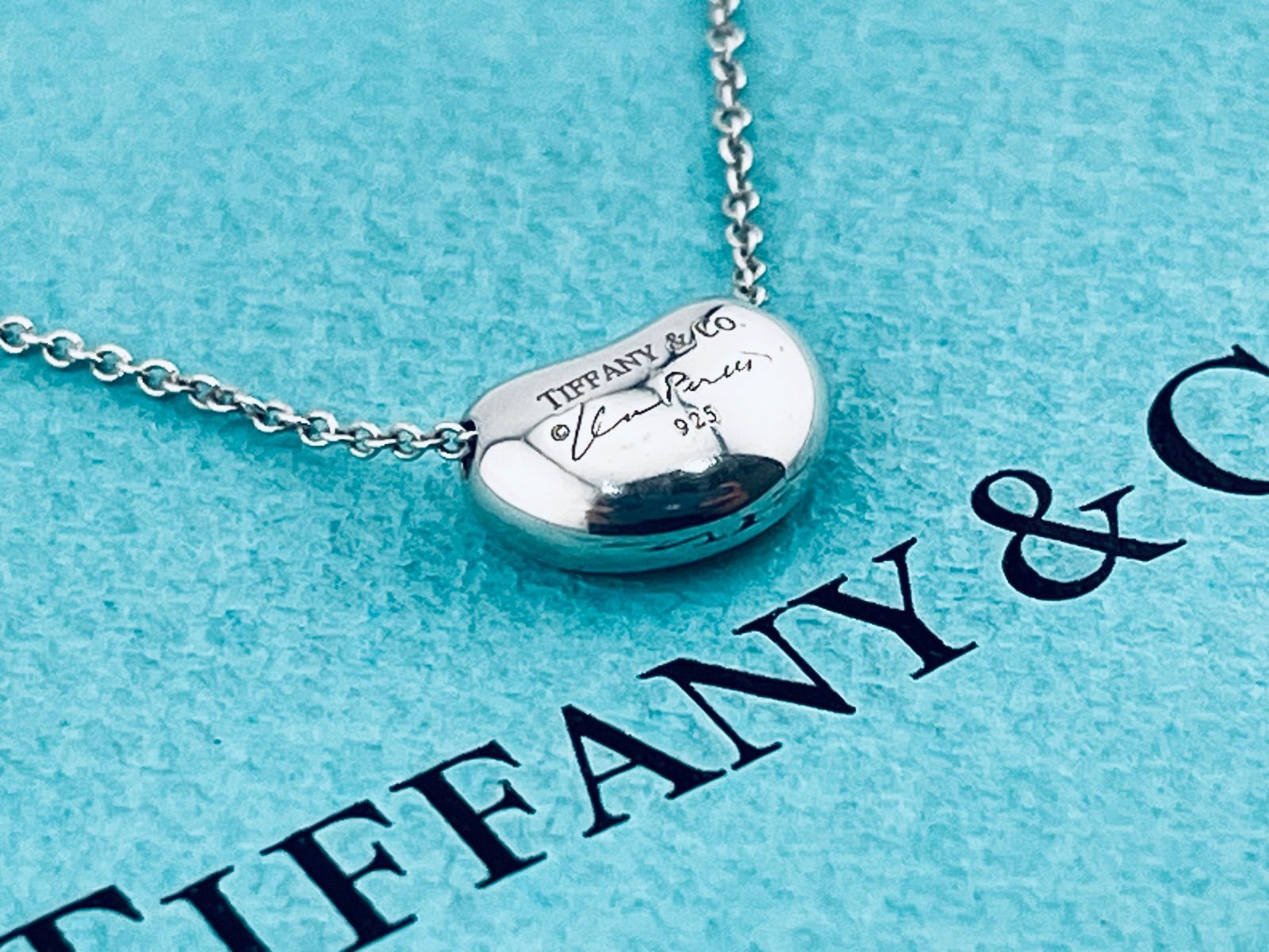 a263 美品 Tiffany&Co. ティファニー ビーン ネックレス シルバー 925