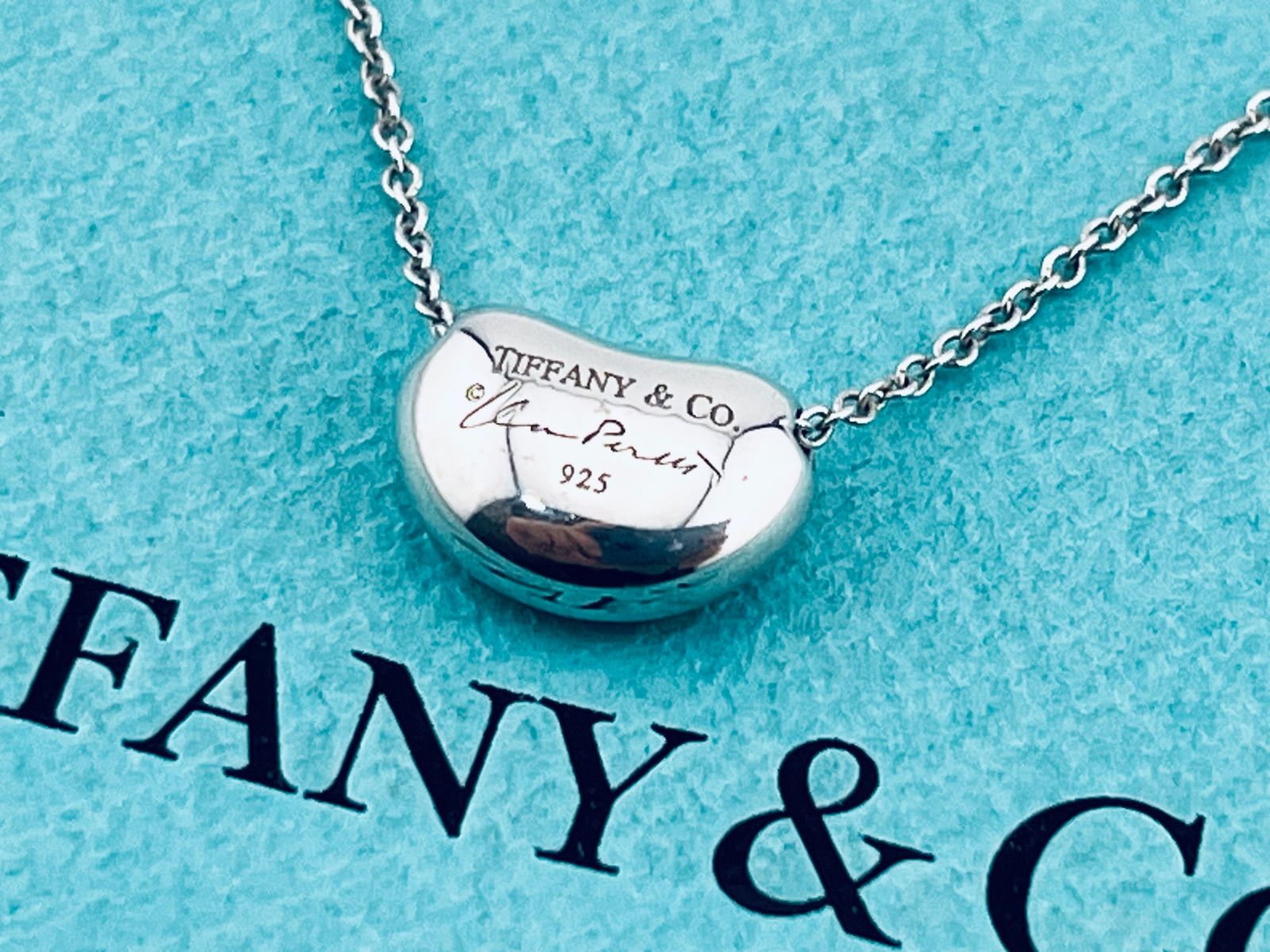 a263 美品 Tiffany&Co. ティファニー ビーン ネックレス シルバー 925