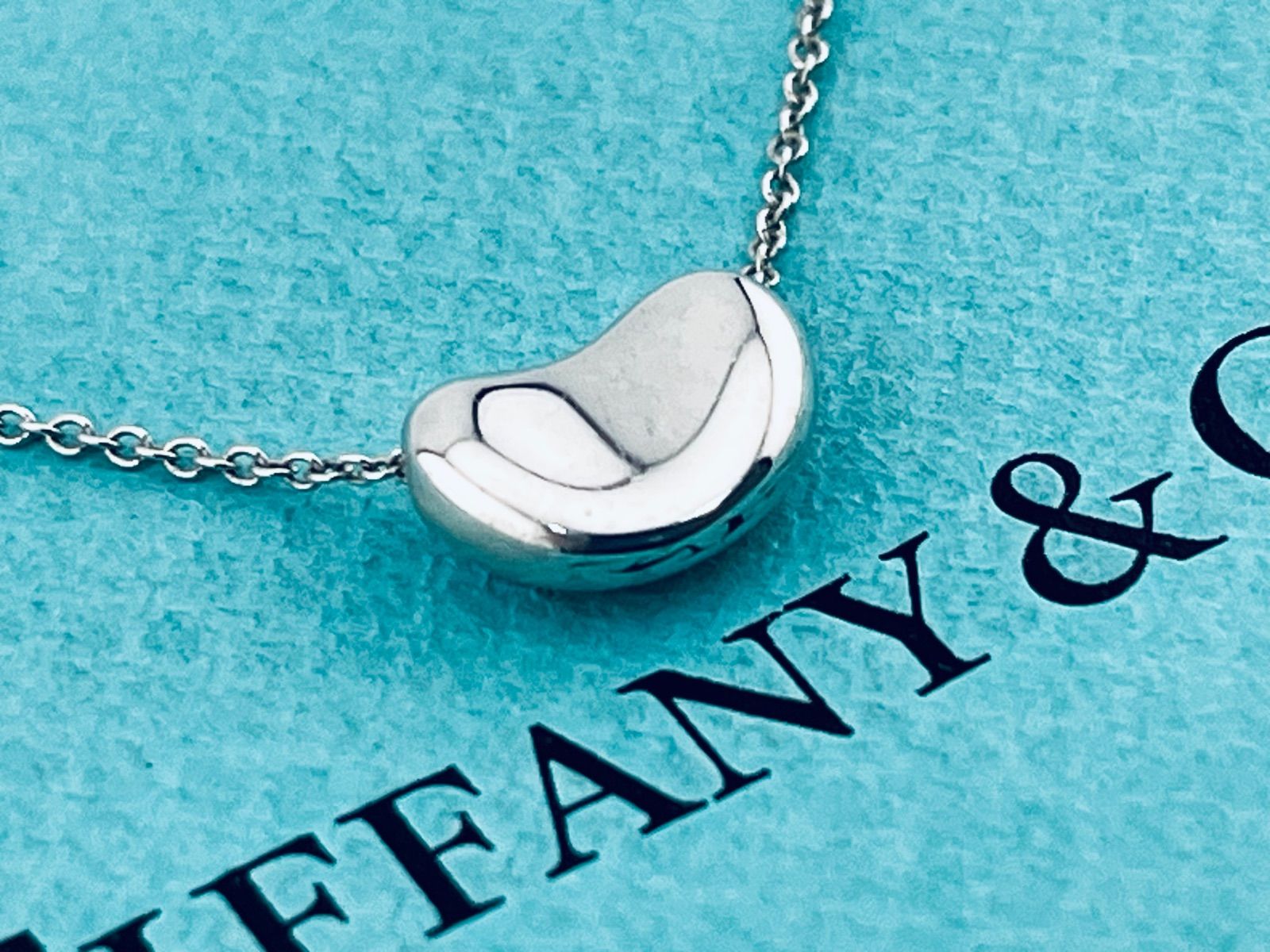 a263 美品 Tiffany&Co. ティファニー ビーン ネックレス シルバー 925
