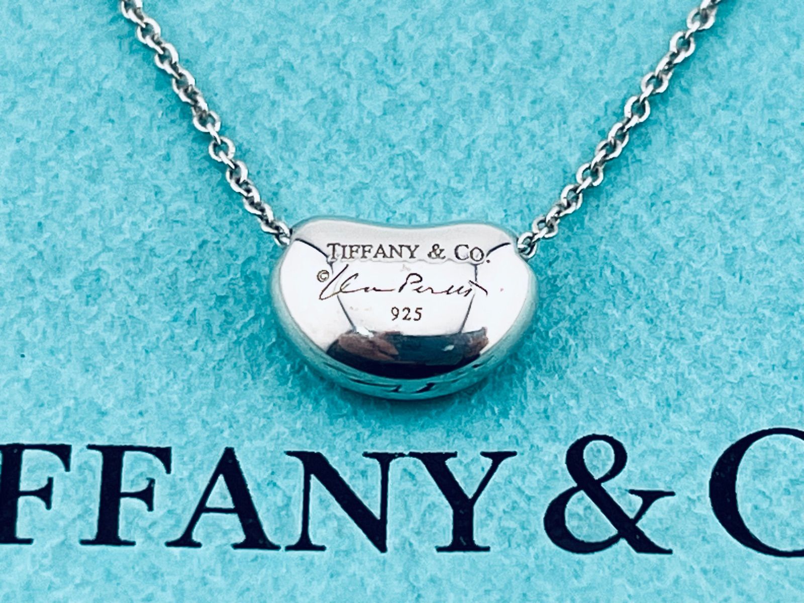 a263 美品 Tiffany&Co. ティファニー ビーン ネックレス シルバー 925