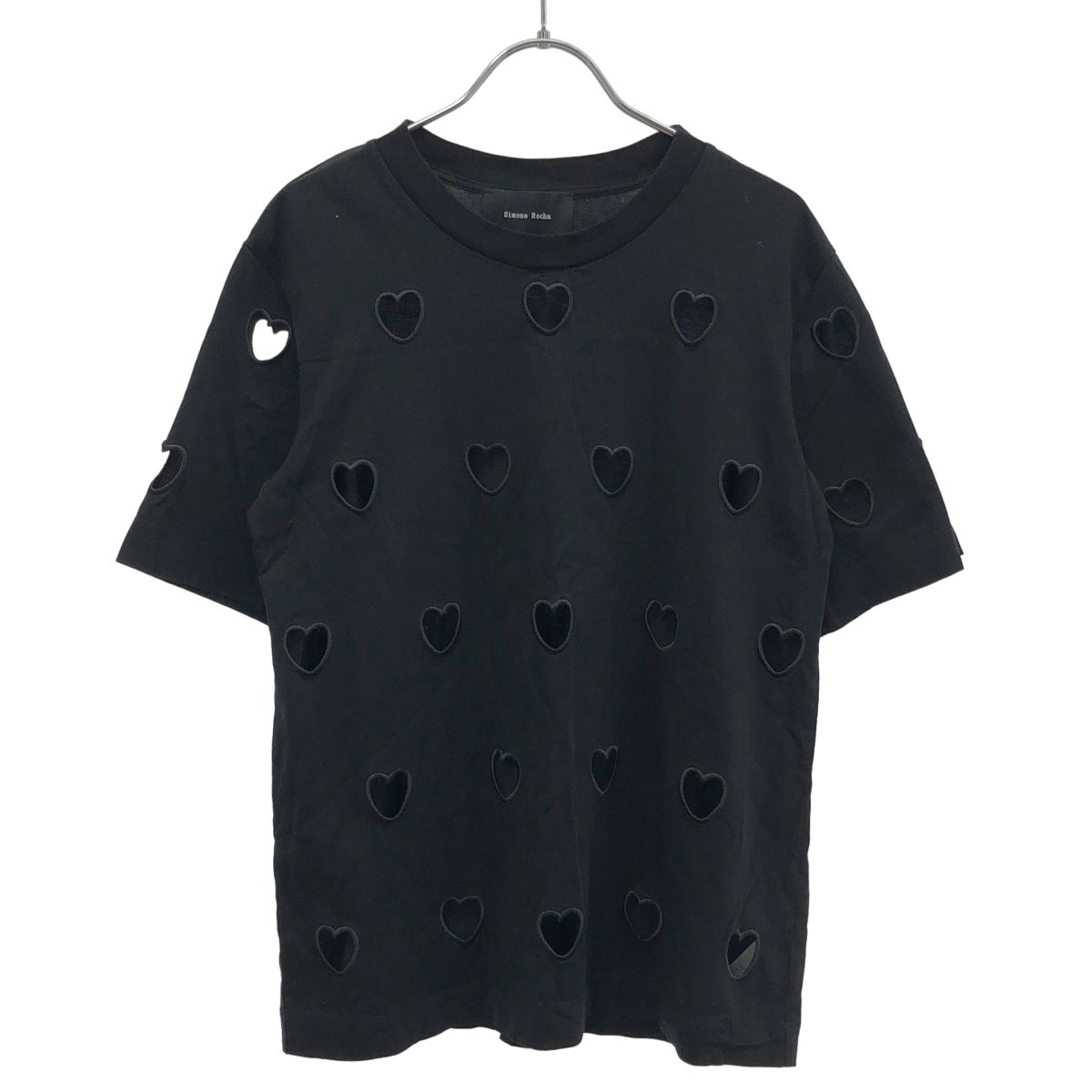 Simone Rocha シモーネ ロシャ ハートカットアウトTシャツ ブラック S